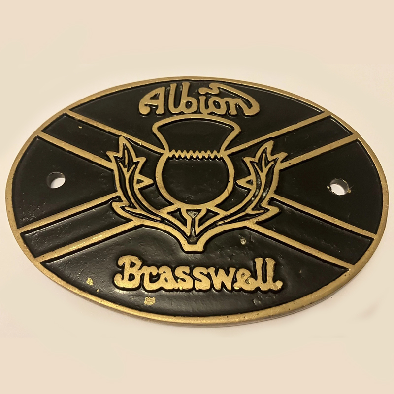 Albion Brasswell car badge